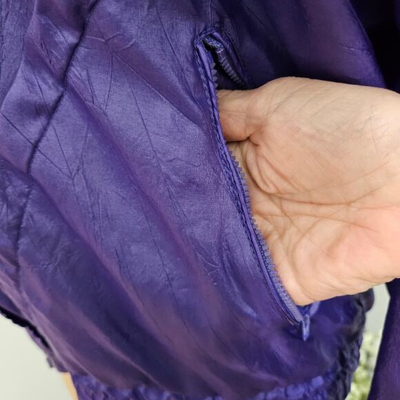 Adidas Purple Wind Breaker Athletic Purple Zip Up Jacket Size Medium - Picture 15 of 15